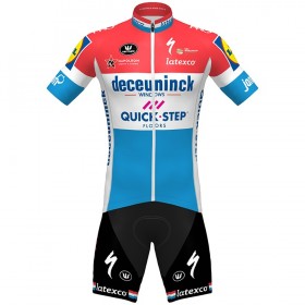 Tenue Maillot + Cuissard à Bretelles 2020 Quick-Step Floors Championnats de Luxembourg N001